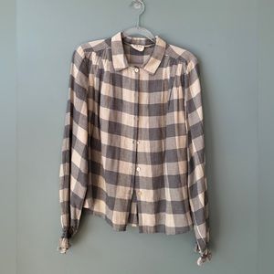 Wrap London - Plaid Blouse - US size 6 - Grey